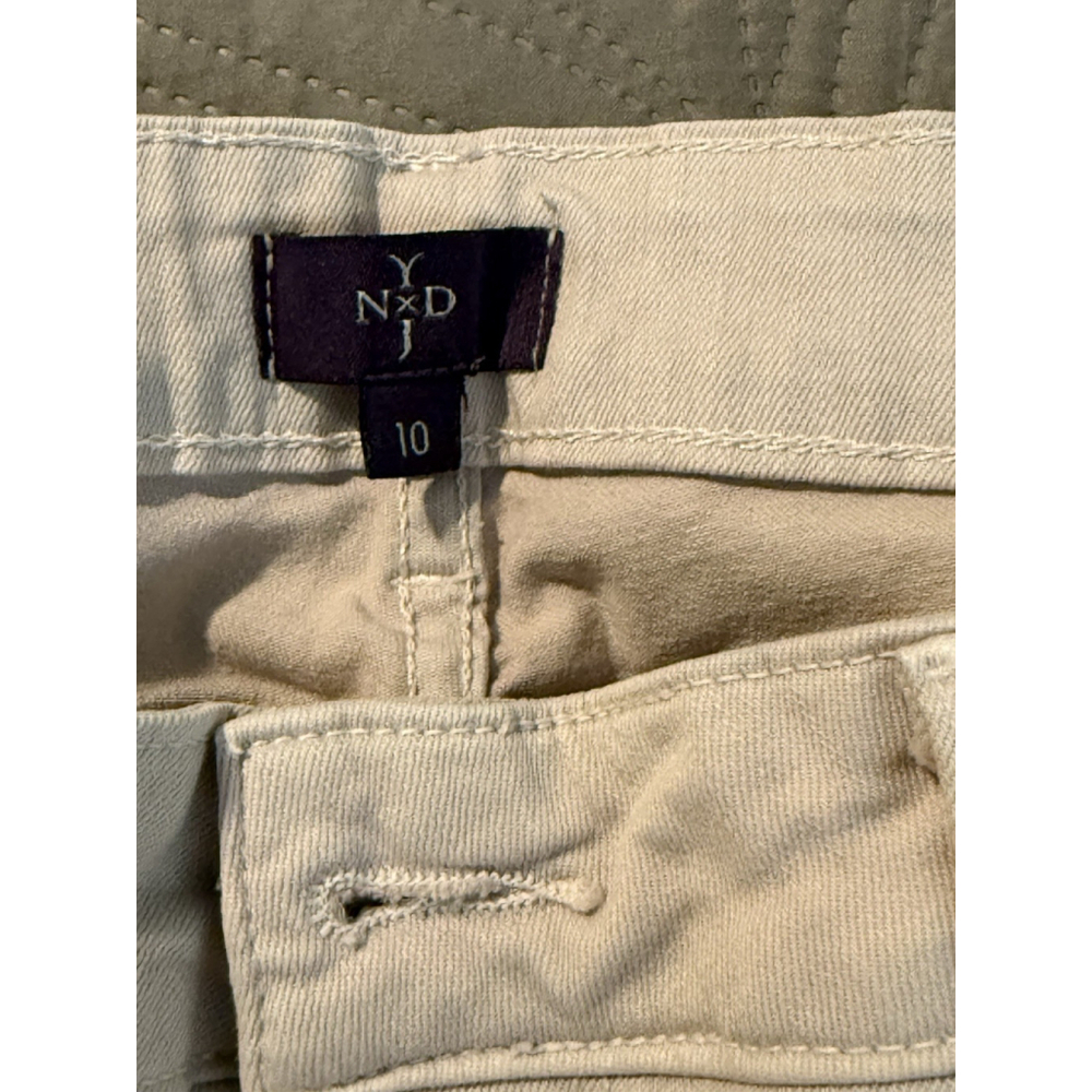 NYDJ Lift/Tuck Clarissa Ankle Lightweight Stretch Denim Jeans Beige Women Sz 10 - Picture 2 of 10